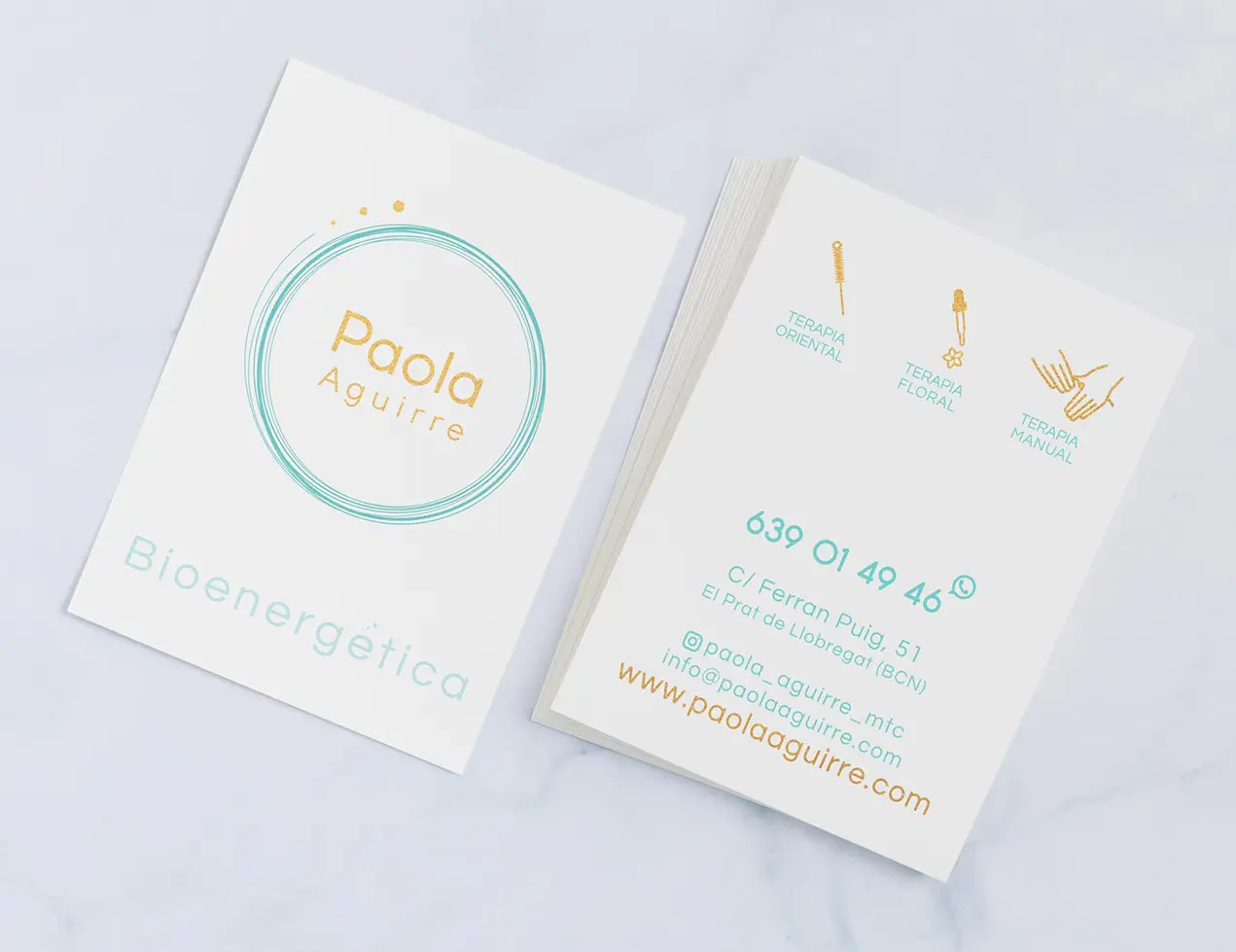 Portfolio diseño logotipo Paola Aguirre